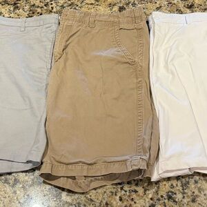 Set of Three Casual Shorts in Neutral Tones